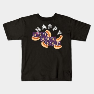 Happy Hot Dog Day Kids T-Shirt